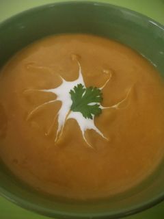 Una foto de Crema de calabaza Thai