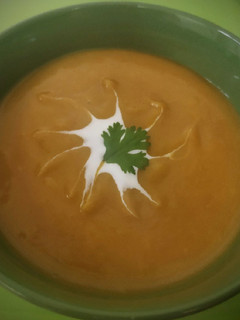 Una foto de Crema de calabaza Thai