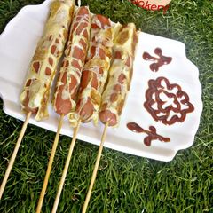 Stick egg net sausage A picture of Stick egg net sausage.