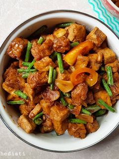 Foto resep Tumis tahu tempe kacang panjang