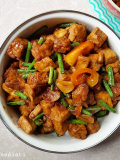 Foto resep Tumis tahu tempe kacang panjang