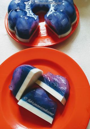 Foto resep Puding bunga telang