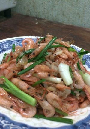 Hình của món Tôm rang.