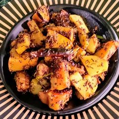 A picture of Dry Neem Flowers, Veggies Subzi(no onion, garlic).