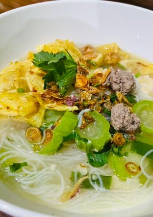 Foto resep Sup oyong bihun bola daging
