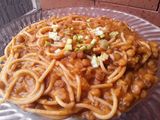 Espaguetis🍝 en salsa boloñesa🍅de lentejas🤔
