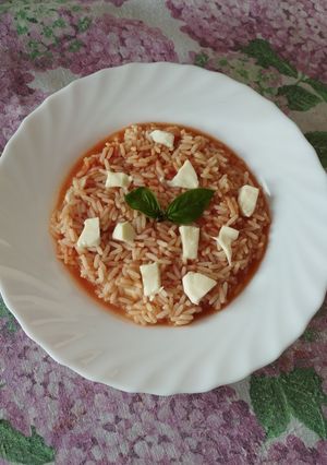 Foto di Risotto pomodoro e mozzarella