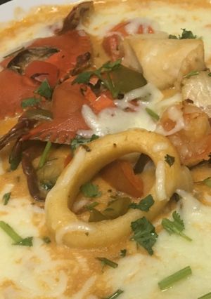 Una foto de Cazuela de mariscos