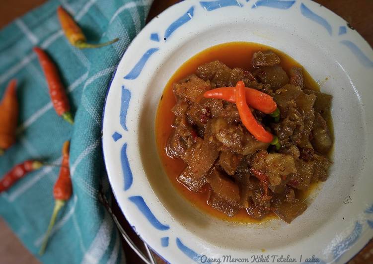 Resep Oseng Mercon Kikil Tetelan | Cara Membuat Oseng Mercon Kikil Tetelan Yang Menggugah Selera