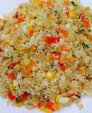 Fried Rice with Cauliflower, Bell Pepper, Carrot, and Sweet Corn