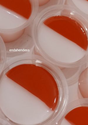 Foto resep Puding Cup Merah Putih