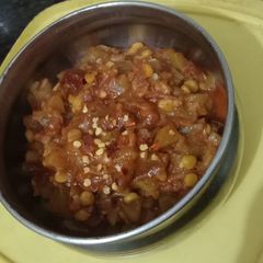 A picture of Dry lauki chana dal.