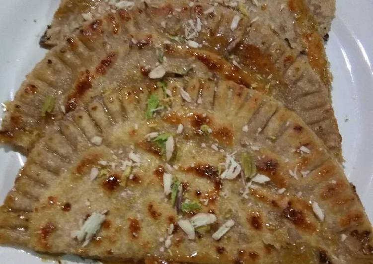 Recipe of Homemade Jaggery stuff shahi paratha