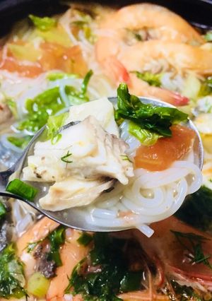 Hình của món Bún hải sản.