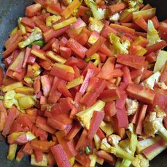 Carrot and cauliflower sweet achar A picture of Carrot and cauliflower sweet achar.