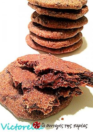 Φωτογραφία της συνταγής Μαλακά gingerbread cookies με σοκολάτα