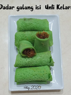 Foto resep Dadar gulung isi Unti kelapa