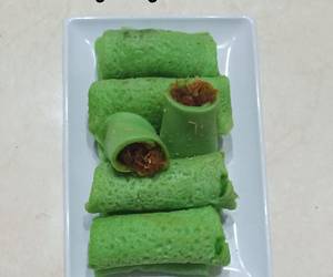 Resep Terbaik Dadar gulung isi Unti kelapa Enak Bergizi