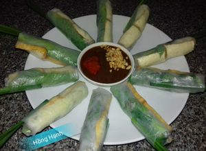 Hình của món Gỏi Cuốn Chay Dã Chiến.