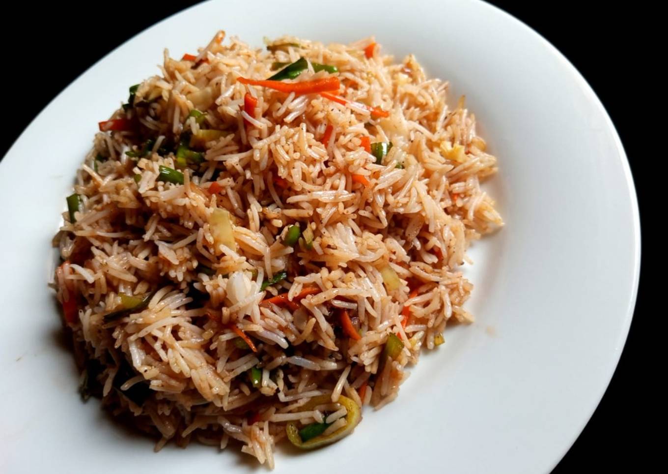 Burnt garlic veg fried rice