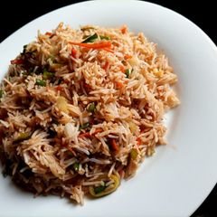A picture of Burnt garlic veg fried rice.