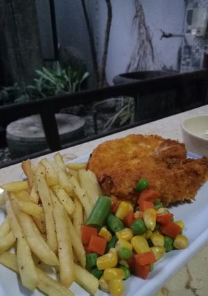 Foto resep Chicken Katsu steak saus jamur
