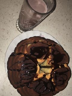 عکسی از دستور کیک ماست🥰 و شیر کاکائو