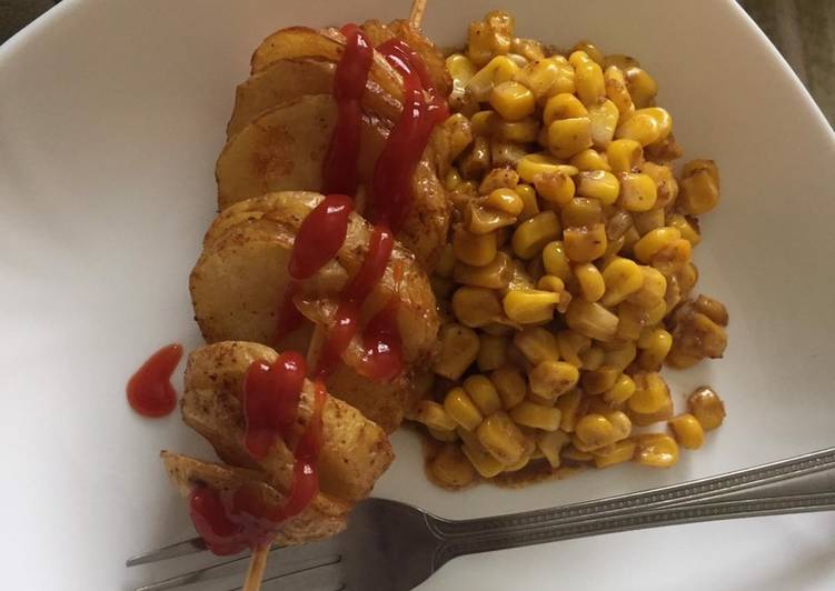 Simple Way to Make Quick Spiral potato with spicy 🌽 corn 😋