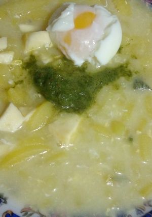 Una foto de Sopa verde