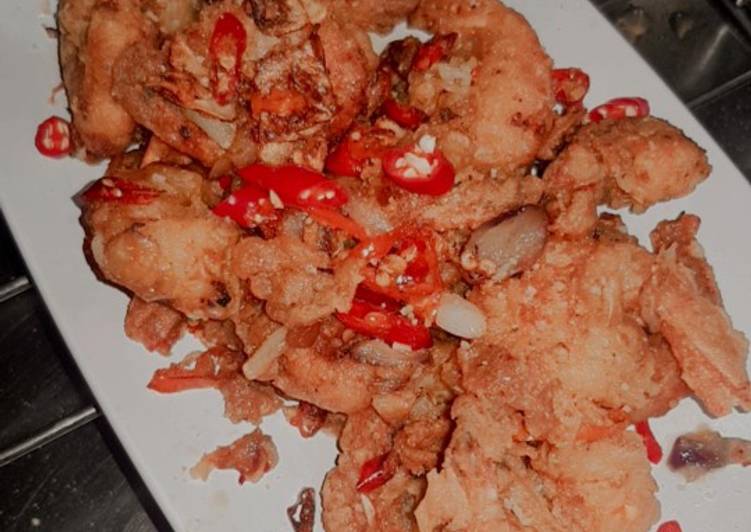 Resep Udang crispy cabe garam Anti Gagal