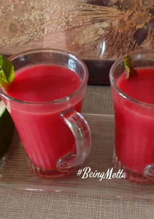 A picture of Raw Mango & Beetroot Soup.