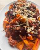 Roasted beetroot, parsnip and winter veg quinoa salad