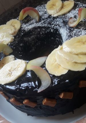 صورة لوصفة كيكه بالكاكاو مغطي بالشوكولاته