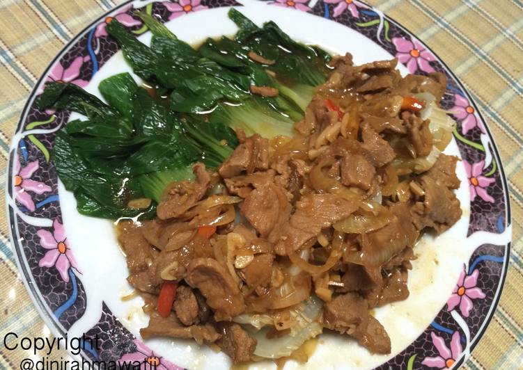 Pokchoy Siram Daging Saus Tiram 🌱 Pokchoy Siram Daging Saus Tiram 🌱