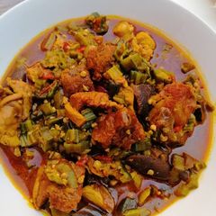 A picture of Okro soup.