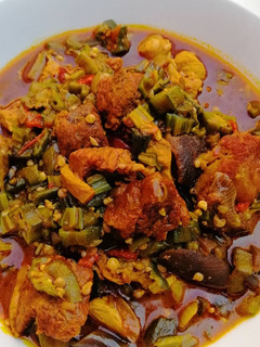 A picture of Okro soup.