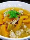 Canh bí đỏ thịt băm