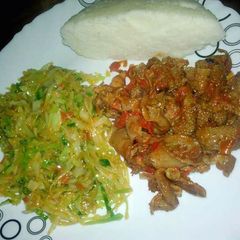 A picture of Matumbo and cabbage😗.