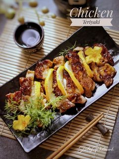 Foto resep CHICKEN TERIYAKI WITH HONEY LEMON SAUCE🍯🍋