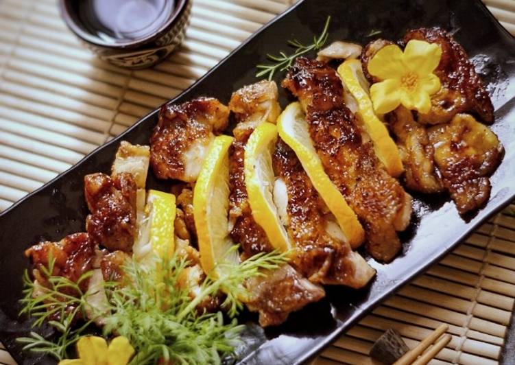 CHICKEN TERIYAKI WITH HONEY LEMON SAUCE🍯🍋