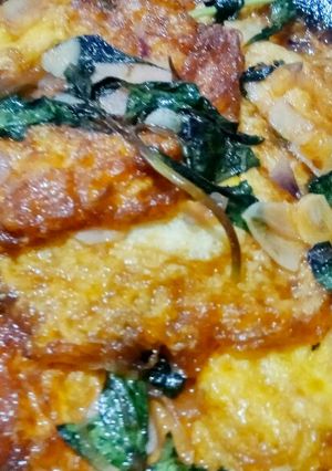 Foto resep Telur Ceplok Asam Manis Daun Kemangi