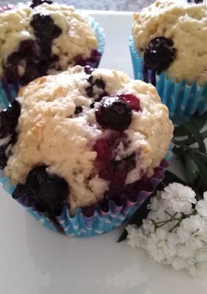 รูปของ Low Fat Blueberry Muffins | บลูเบอร์รี่มัฟฟิน ❌เนย