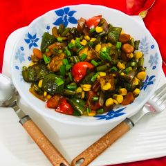 A picture of Saute mix vegetable salad.