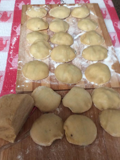 Una foto de Sorrentinos rellenos con acelgas a la crema
