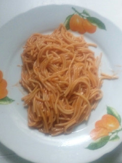 A picture of Simple jollof spaghatti.