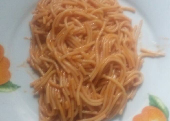 Simple jollof spaghatti