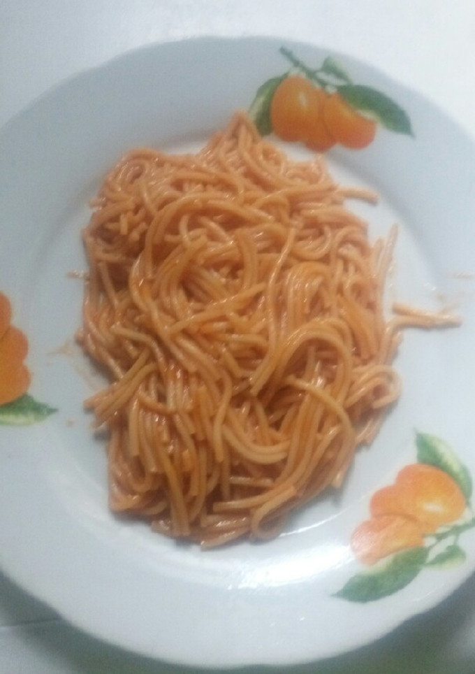 A picture of Simple jollof spaghatti.