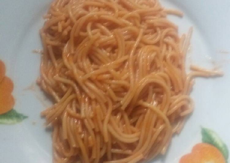 Easiest Way to Make Speedy Simple jollof spaghatti