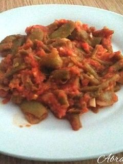 Una foto de Judías verdes con tomate
