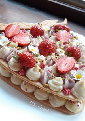 Une photo de ☆Tarte aux Fraises façon Number Cake☆